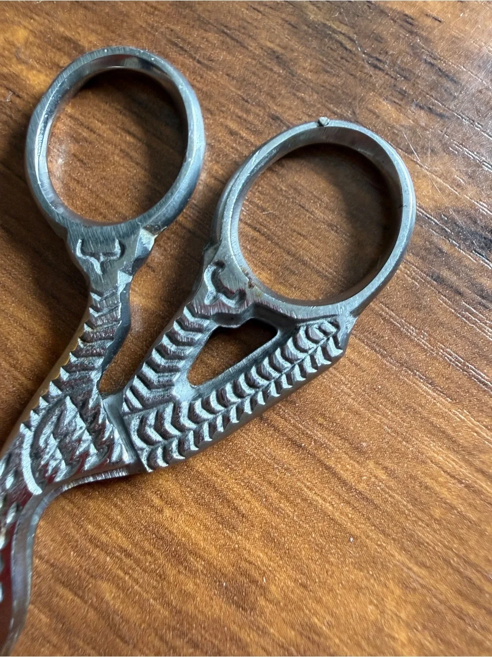 Vintage Silver Stork Grooming Scissors